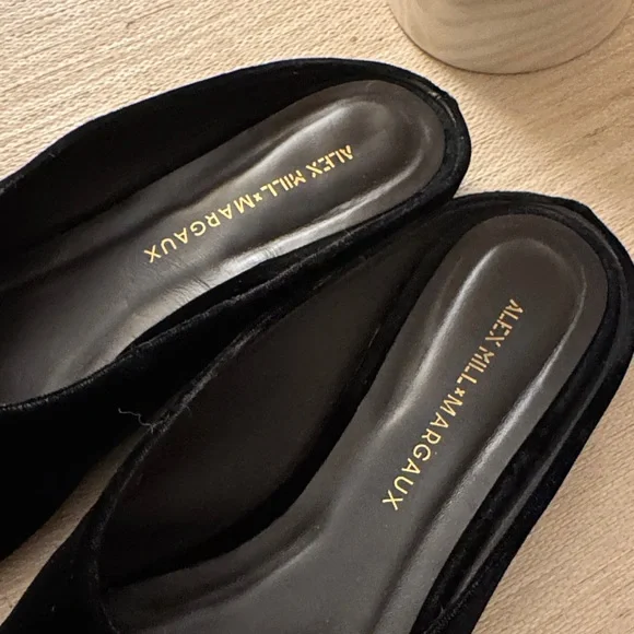 Alex Mill Black Velvet Mules - Picture 2 of 3